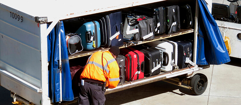 Bagagem violada, roubada ou extraviada voo internacional